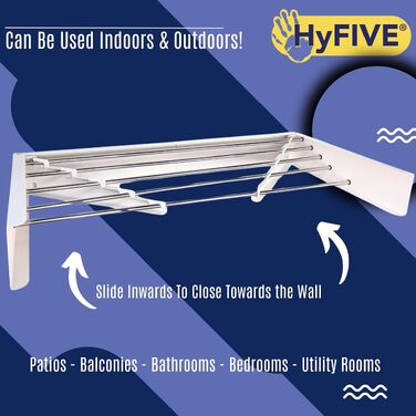 Настінна сушарка для білизни Hyfive з нержавіючої сталі, складана та стійка до корозії, для одягу в приміщенні