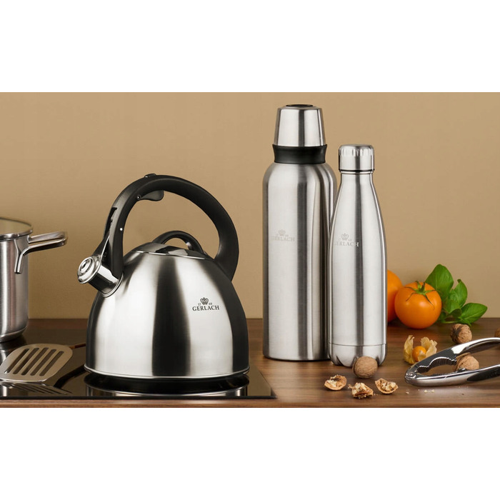 Традиційний сталевий чайник Gerlach, 2,8 л, сірий