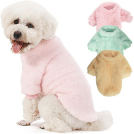 Dog Sweaters, 3-Pack, Dog Sweaters for Small Dogs, Dog Clothes for Small Dogs, Girls and Boys, Ultra Soft and Warm Puppy Sweater Dog Coat for Winter Christmas (XXS,