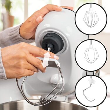 Bosch Kitchen Machine Series 4 MUM54A00, Stainless Steel Bowl 3.9 L, Planetary Mixing System, Dough Hook, Whisk, Beater, 900 W, White/Black Single