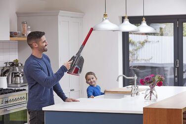 Акумуляторний пилосос ручний BLACK+DECKER BHHV315B-QW Lithium Dustbuster з циклонною технологією та насадкою для щілин, білий/синій