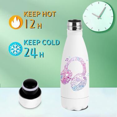 Термос Vikaster 500 мл, термофляга з нержавіючої сталі, без BPA, не протікає, для спорту, подорожей, активного відпочинку