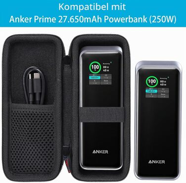 Чохол-зарядний кейс Khanka для Anker Laptop PowerBank 25,000mAh (165W) та Prime 27,650mAh (250W), захисна дорожня сумка для моделей A1695/A1340