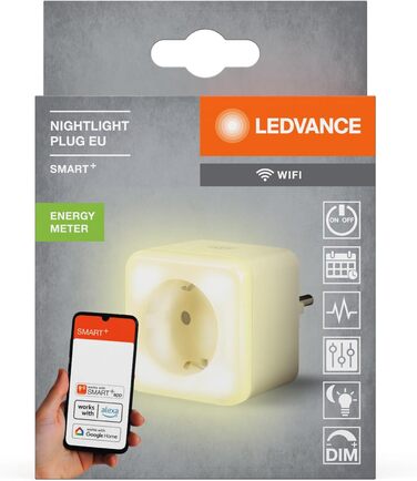 LEDVANCE Smart Plug: Трійник з USB, WiFi, захист від перенапруги та перевантаження, керування через додаток, Alexa, Google