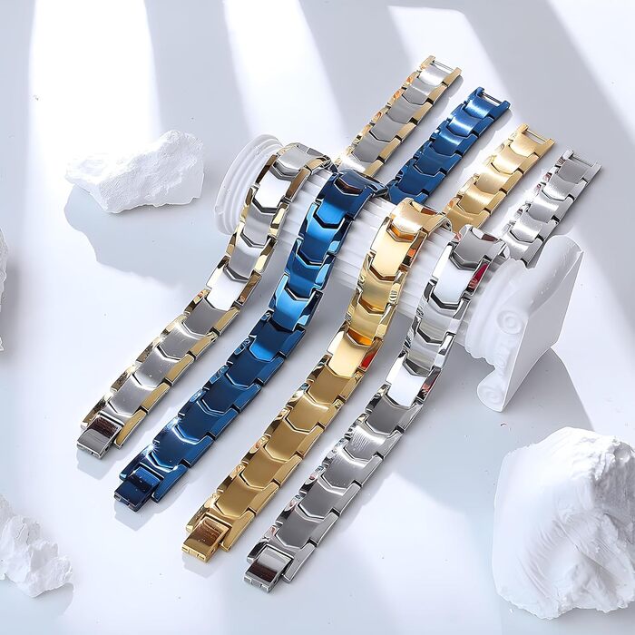 Чоловічий магнітний браслет TITAN, синій. Знімає статичну електрику