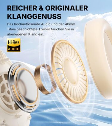 Edifier WH700NB Pro: Бездротові навушники з активним шумозаглушенням -43dB, Hi-Res Audio, Bluetooth V5.4, мульти-поінт, AI-дзвінки, швидка зарядка, сірий колір