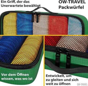 Органайзери для валізи OW-Travel: набір з 5 штук (2 середні, 3 великі) для зручної організації одягу в подорожах