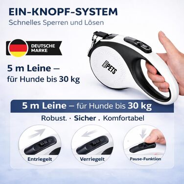 Висувна поводок для собак великих порід Flexi, 8м, до 50кг з гальмом та тримачем для відходів (15 шт.)