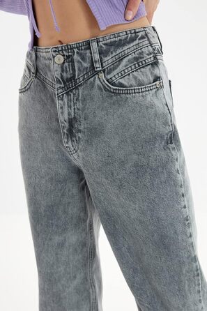 Джинси жіночі Trendyol високої посадки, широкі штанини, 90-ті, колір антрацит, розмір 34