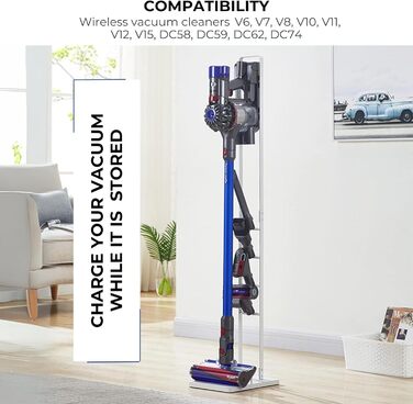 Підставка для пилососів Dyson: V15, V12, V11, V10, V8, V7, V6, DC58, DC59, DC62, DC74. Органайзер та рамка для зберігання.