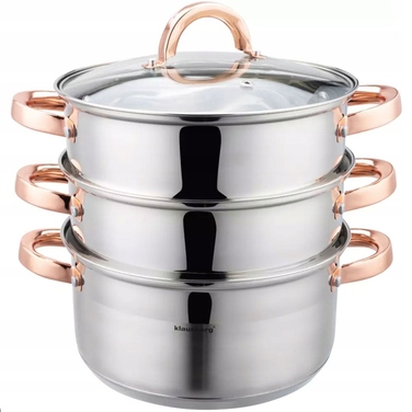 Пароварка Klausberg (набір 4 предмети), 22 см, Rose Gold KB-7732