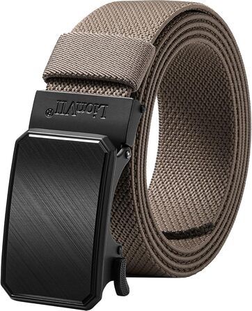 Еластичний тактичний пояс LionVII з автоматичною застібкою, чоловічий робочий пояс, обхват 75-125 см (28-49'), хакі (копер)