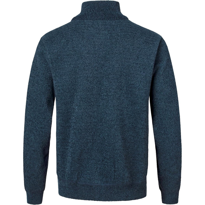 Чоловіча в'язана кофта з коміром-стійкою та блискавкою, тепла з м'яким флісовим підкладкою, світшот-кардиган з довгими рукавами, блакитний, осінь/зима