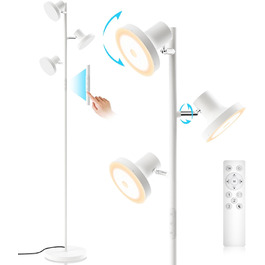 Стельовий світильник SIBRILLE з LED, 36W, димування, 2500LM, пульт ДУ та сенсорне управління, 2700K-6500K, 3-х світловий, для вітальні, спальні, офісу, готелю