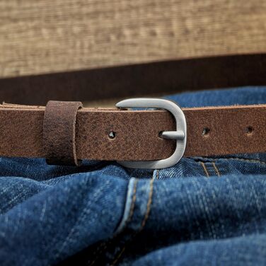 Чоловічий шкіряний ремінь Ashford Ridge 25 мм, коричневий, 90 см (загальна довжина 105 см)