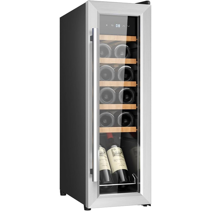 Cecotec Bolero GrandSommelier 95L Wine Cooler - Compressor, Adjustable Temp, LED, Stainless Steel & Wood Finish
