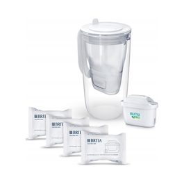 Фільтрувальний глечик Brita Glass 2,5 л, сріблястий/сірий