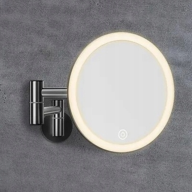 Настінне LED-дзеркало для макіяжу у ванну кімнату OVIMAR з 5-кратним збільшенням