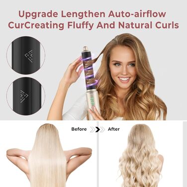Air Styler 7 в 1: Фен-щітка, фен-щітка з дифузором, плойка для локонів, об'єм та укладка волосся, 1300W, 110000 обертів/хв