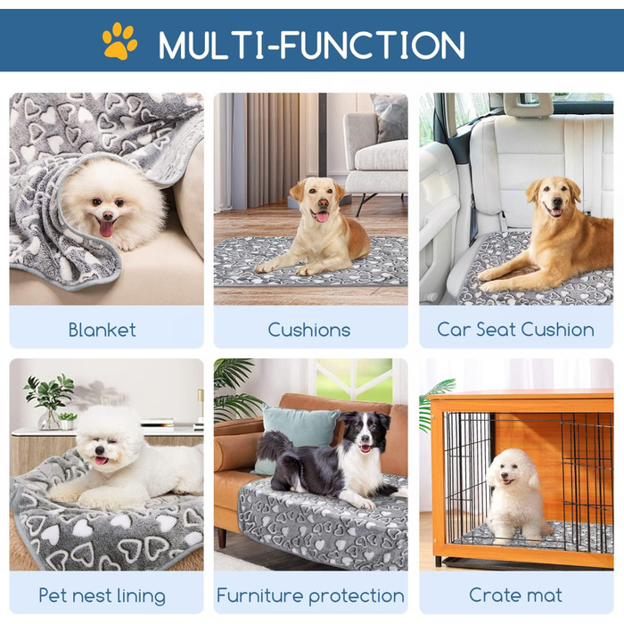 М'який флісовий килимок для собак та котів Nobleza, 120x100 см