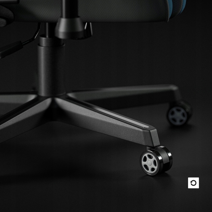 Ігрове крісло Diablo Chairs X-Starter, тканина, чорно-синє