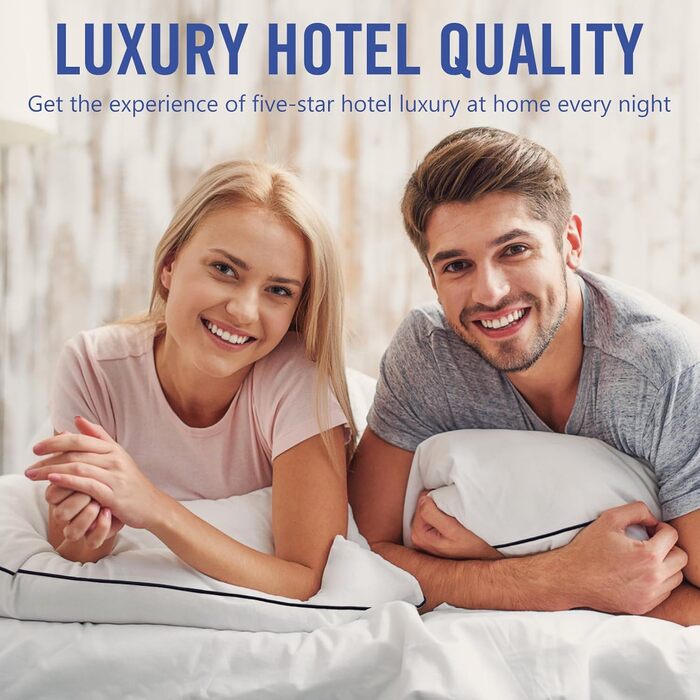 Подушки для сну Vorouhals Hotel Collection, 2 шт., стандартний розмір, охолоджуючі, супер м'яка альтернатива пуху, мікрофібра, для спини, живота та боку