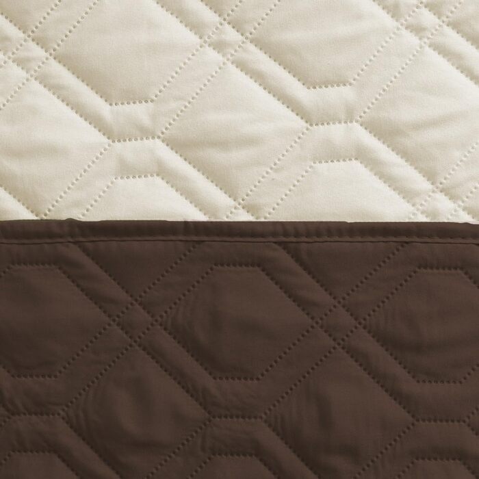 Водонепроникний килимок для собак - міцний килимок 173*203 см для вулиці, машинне прання, двосторонній килимок для собак, підходить для собак та котів (шоколад + бежевий, 75x175 см)