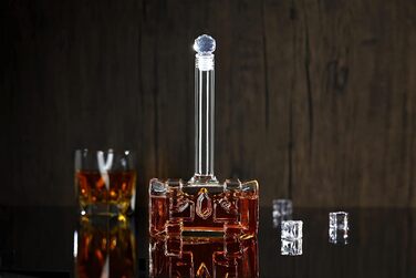 Whiskey Decanter, Handmade Thor's Hammer Decanter, Transparent Creative Whisky Carafe Drink Dispenser For Wine, Brandy, Bourbon, Scotch And Schnapps 400ml