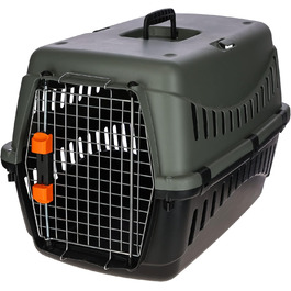KERBL Eco Transport Box - Recycled Plastic Pet Carrier with Water Bowl - 70x50x51.5cm & 60x40x38.5cm