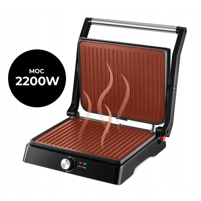 Електричний розкладний гриль Mozano Grill Chef, чорний, 2200 Вт, великий
