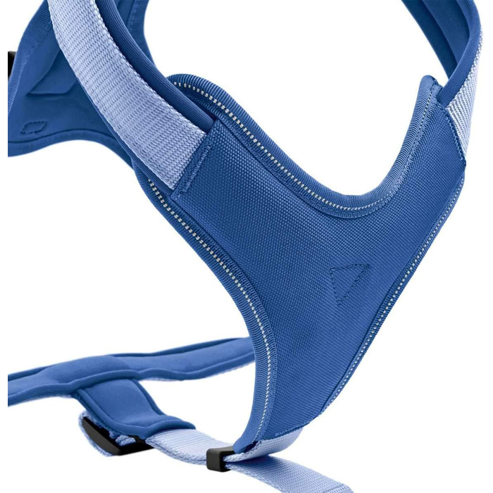 Нашийник для собак HUNTER з неопрену, міцний нейлон, світловідбиваючий матеріал 3M Scotchlite, зручний, для собак 53-65 см (блакитний)