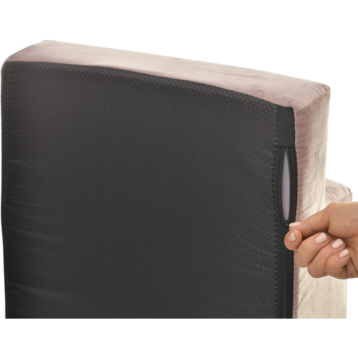 Сходинка для тварин BOUTIQUE ZOO - 30 см | Для собак та котів | 3 сходинки | З велюрової тканини, рожевого кольору