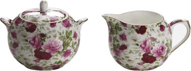 Maxwell & Williams S311224 Royal Old England Milk and Sugar Set made of Bone China Porcelain, Multicolor, 180 ml, in Gift Box