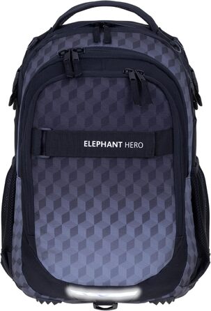 Рюкзак для школи Elephant HERO SIGNATURE Cube (Зелено-блакитний) (Black Cube 12868)