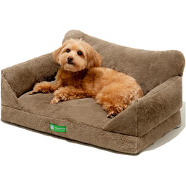 MEWOOFUN Cat Cave Cat Bed for Indoor Cats, Cute Kitten Bed Pet Sofa with Removable, Washable Cover and Anti-Slip Bottom for Small Dogs (White, ) (M, Brown)