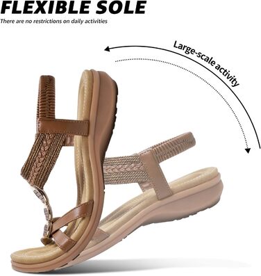 Стильні літні сандалі Littleplum Arch Support (39 EU, коричневі) з ремінцями та підтримкою стопи