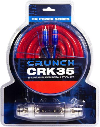 Набір кабелів Crunch CRK35 35мм² для підключення підсилювача, 5м з RCA кабелем
