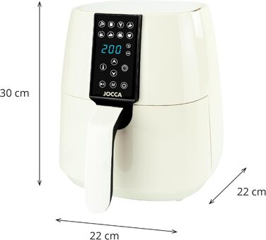 JOCCA Аерофритюрниця 3,8 л біла, унікальна модель