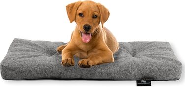 Ліжко для собак Rohrschneider з мискою, 50x80x7 см, блакитне/сіре, для собак та котів | З антиковзаючою основою, міцне, Made in EU