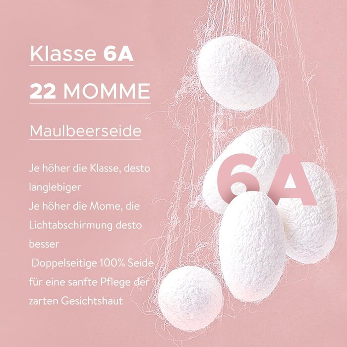 Шовкова маска для сну LitBear, 100% шовк 22 Momme, для жінок та чоловіків, з регульованою стрічкою, рожевого кольору