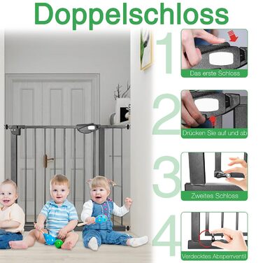 Захист для сходів Subtlety без свердління: сітка для дітей, собак, котів. ABS-пластик, сталеві труби. Автоматичне відключення. Білий (чорний, 75-85см)