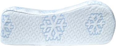 MARPUR Sleep Pillow, Neck Support Pillow, Orthopedic PURTEX Ice, Filling: Foam, H3 firmness in White with Snowflakes, Head Pillow Inc. Cover, Washable with Cooling Effect, 50x35x12/7 cm