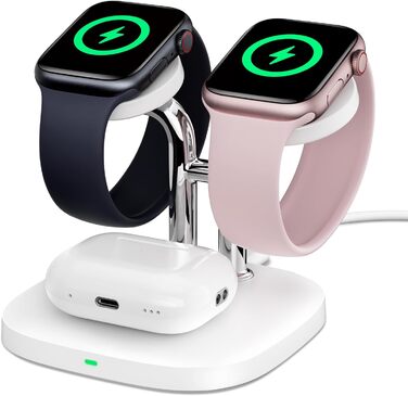 Зарядна станція SwanScout для Apple Watch 10 та AirPods Pro (704A, 3.3W, біла)