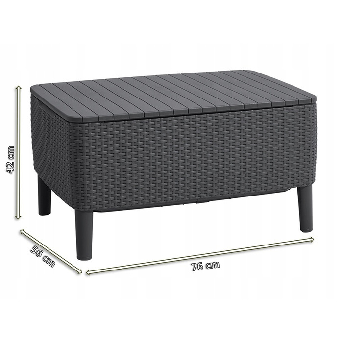 Пластиковий прямокутний стіл Keter, 76 x 56 x 42 см