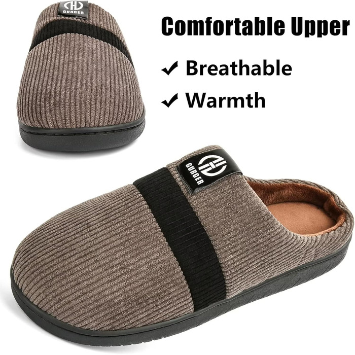 Тапочки домашні чоловічі жіночі зимові, плюшеві, з підкладкою, розмір 36-51 (40/41 EU, C3 Коричневий)