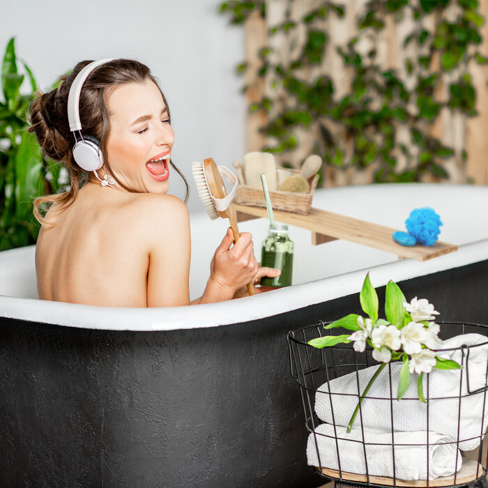 Relaxdays Bamboo Bathtub Shelf, 70 cm