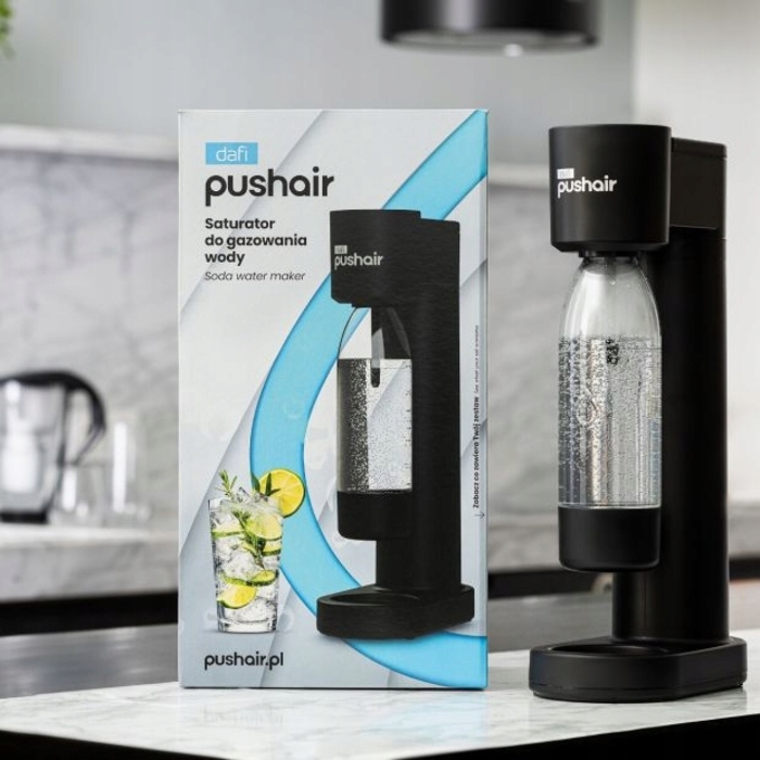 Набір сифонатор PushAir Dafi: CO2-балон + 2 пляшки 0,7 л + 2 спортивні пляшки Shape T