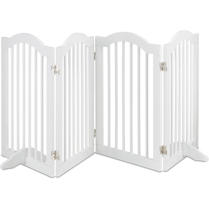 Захисне ворота Relaxdays для собак та котів, біле, 70 x 205,5 см, розкладне