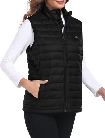 Легка жіноча жилетка MoFiz без рукавів: ідеальна для активного відпочинку, туризму та подорожей. Чорний колір, розмір M