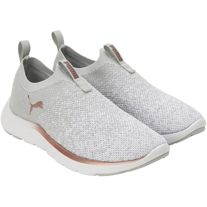 Жіночі кросівки Puma Softride Remi Slip-on для бігу та вулиці, 39 EU, сірий, білий, рожеве золото